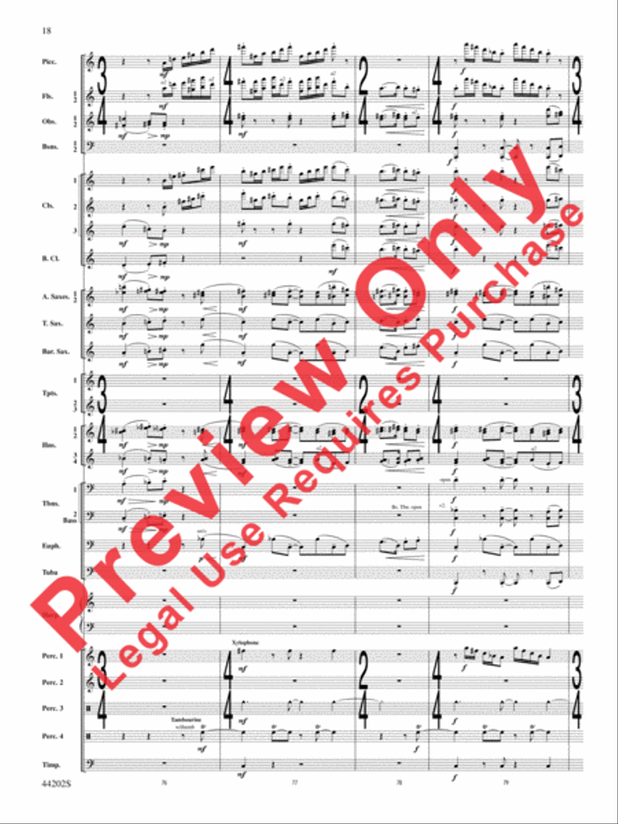 A Celebration Overture Concert Band scores gallery preview page 19