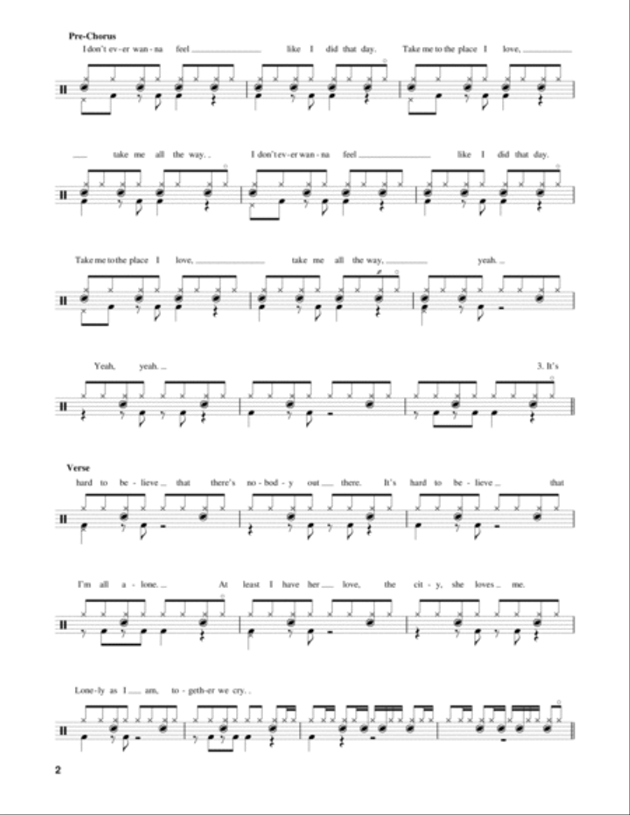 Under The Bridge Drum Set scores gallery preview page 2