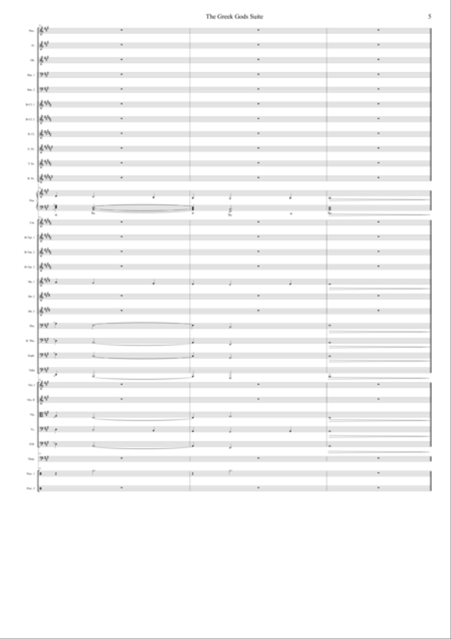 The Greek Gods Suite Full Orchestra scores gallery preview page 5