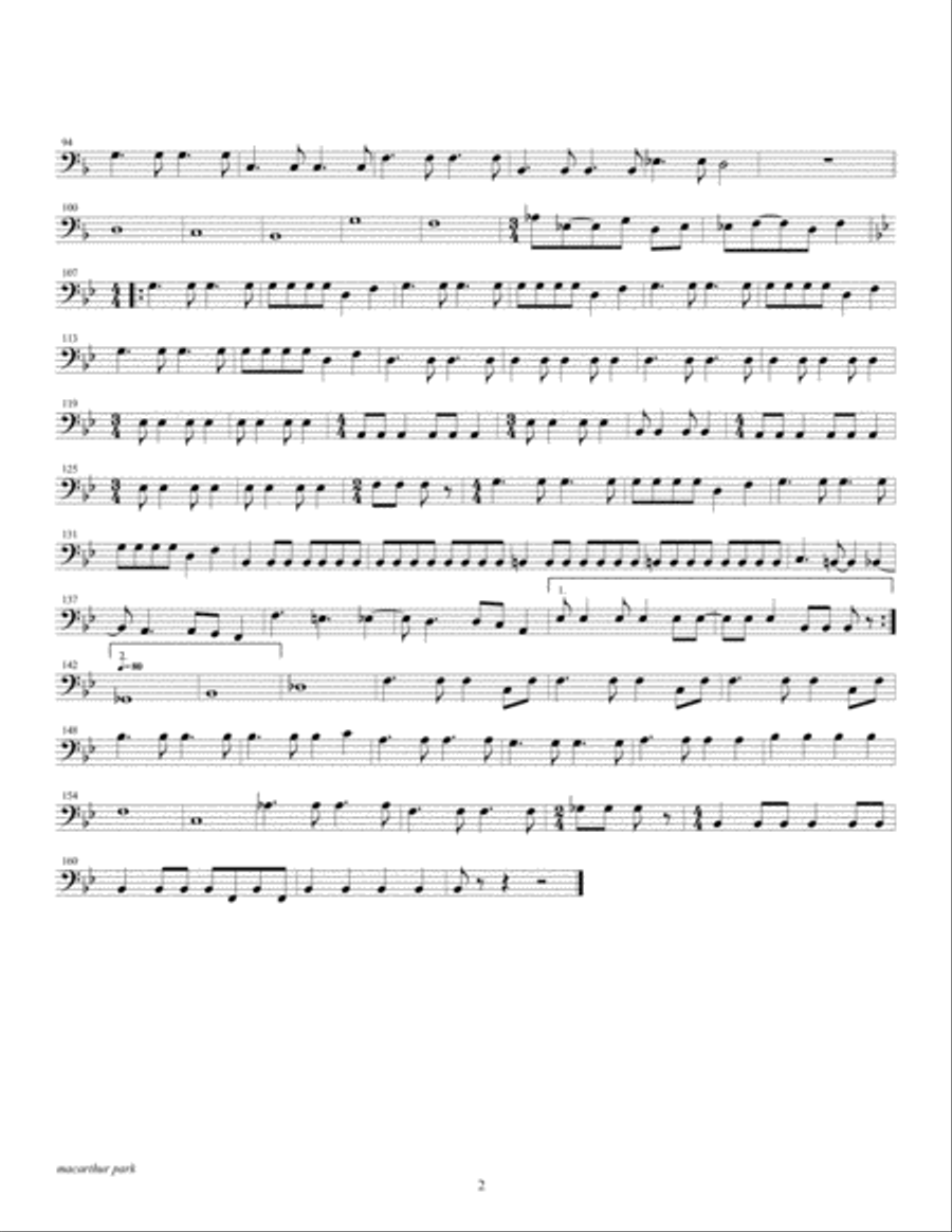 Macarthur Park Tenor Saxophone scores gallery preview page 5