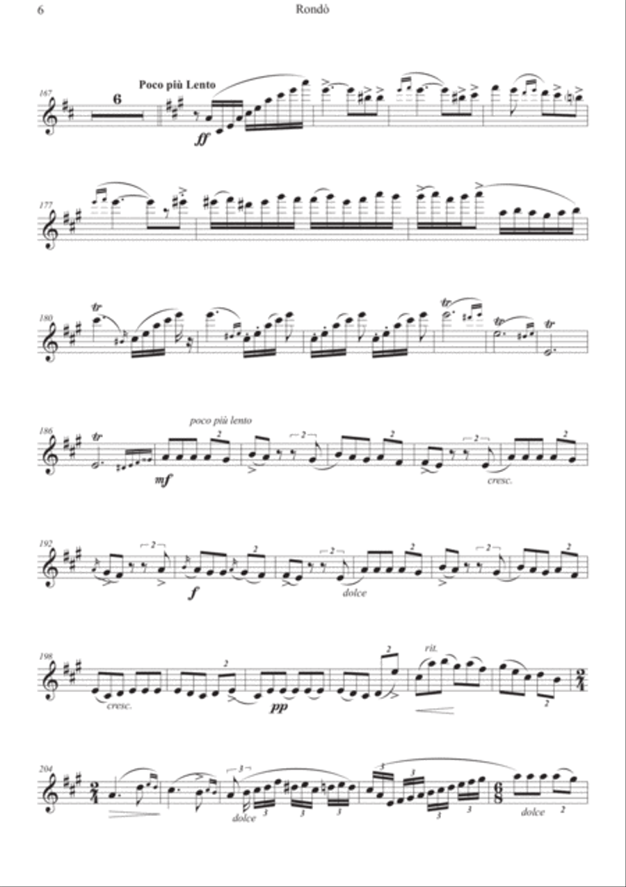 Rondò, Edouard Lalo Symphonie Espagnole Flute Solo scores gallery preview page 6