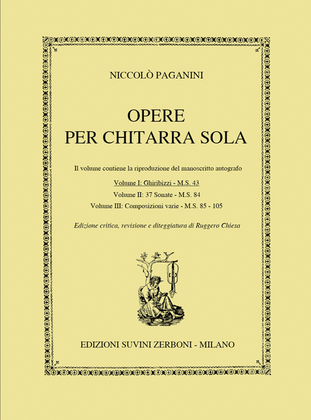 Book cover for Opere per Chitarra Sola Vol. 1: