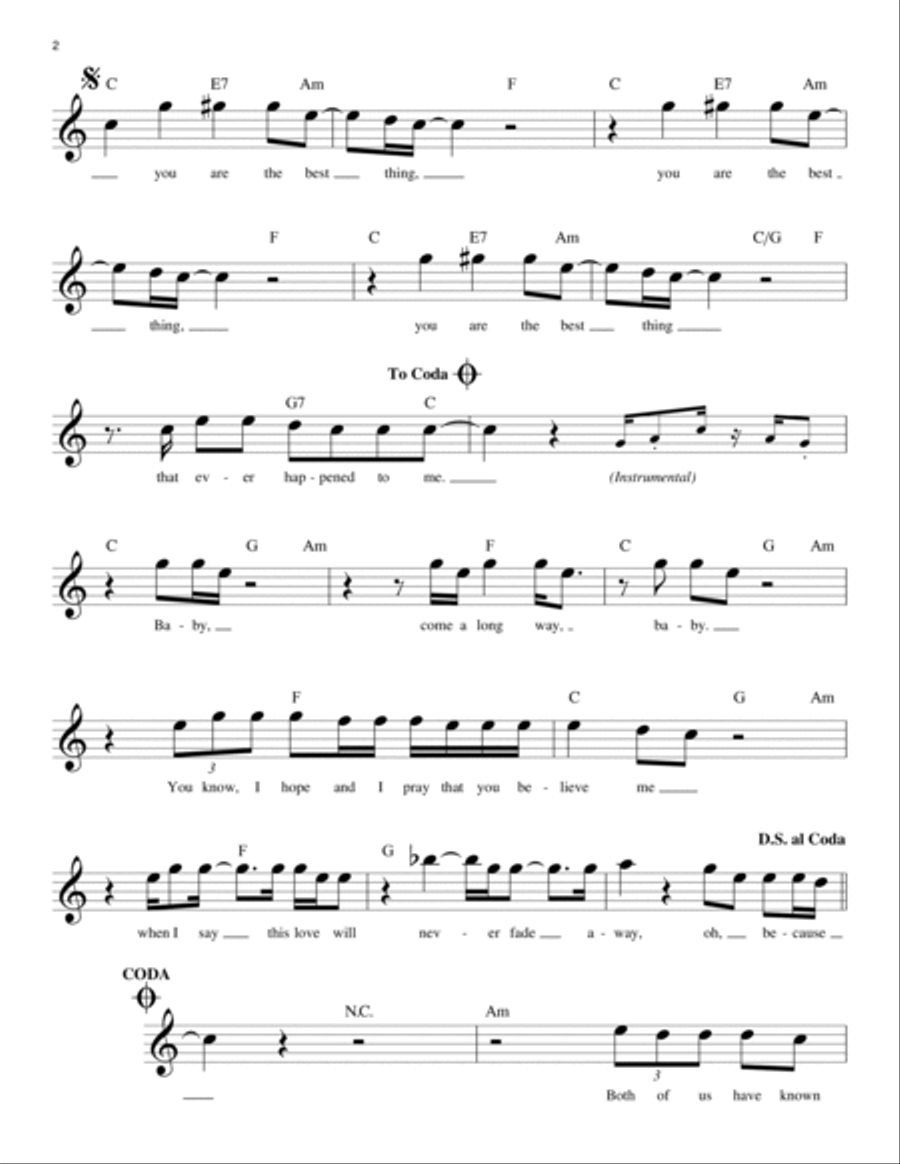 You Are The Best Thing You Are The Best Thing Piano scores gallery preview page 2