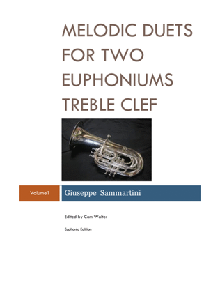 Book cover for Melodic Duets for Two Euphoniums (Treble clef Bb)