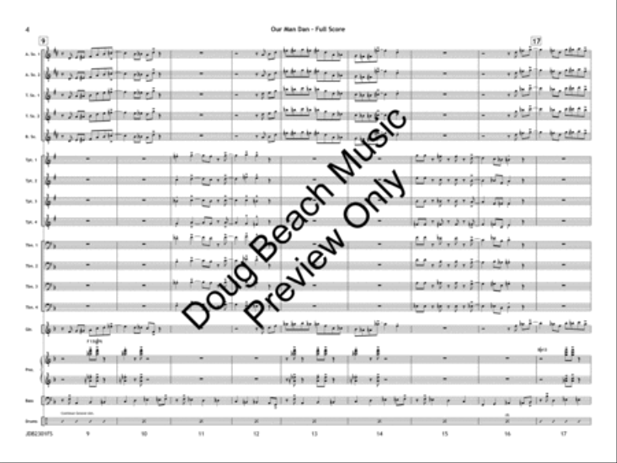 Our Man Dan (Score) Our Man Dan (Score) Jazz Ensemble scores gallery preview page 5
