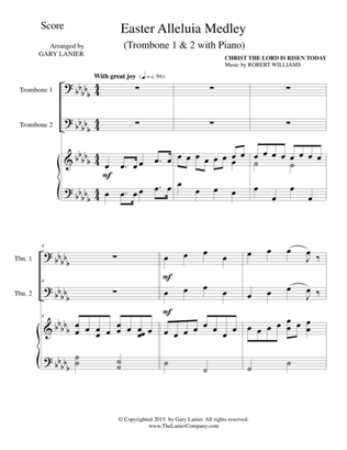 EASTER ALLELUIA MEDLEY (Trio – Trombone 1 & 2 with Piano) Score and Parts