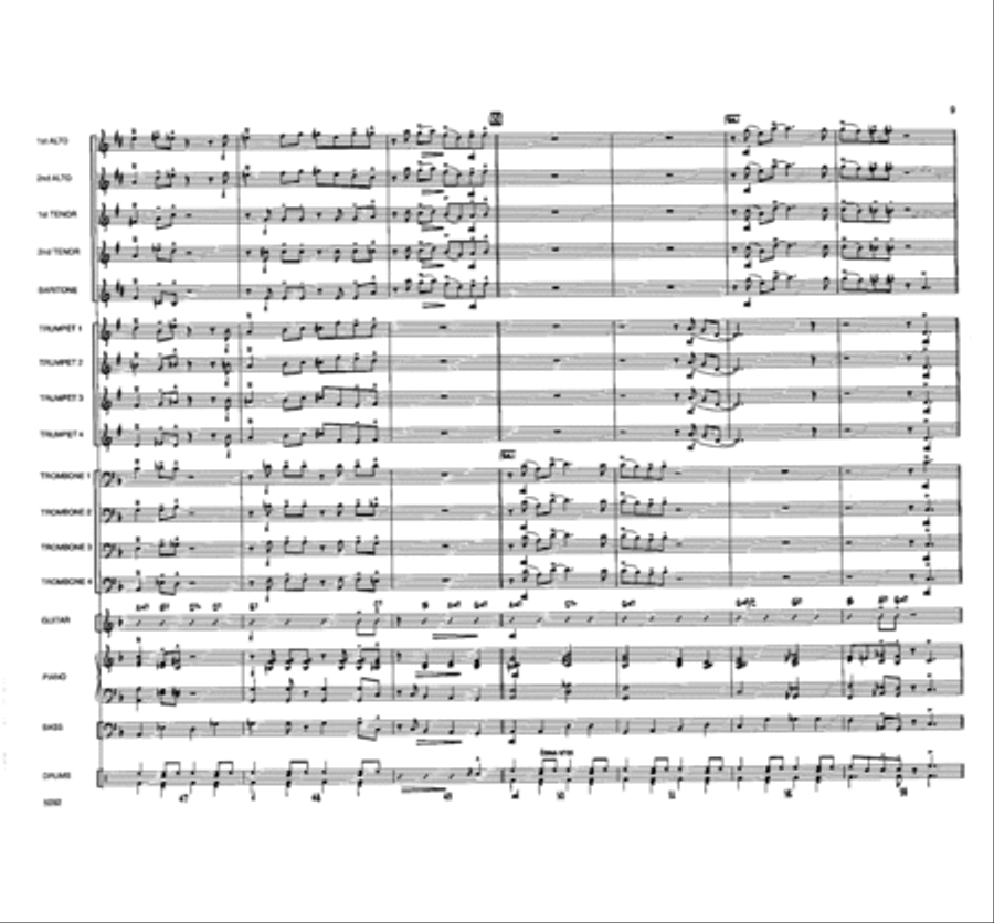O Christmas Tree Jazz Ensemble scores gallery preview page 8