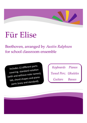 Für Elise (Fur Elise) with backing track - Western Classical Music Classroom Ensemble: Keyboards