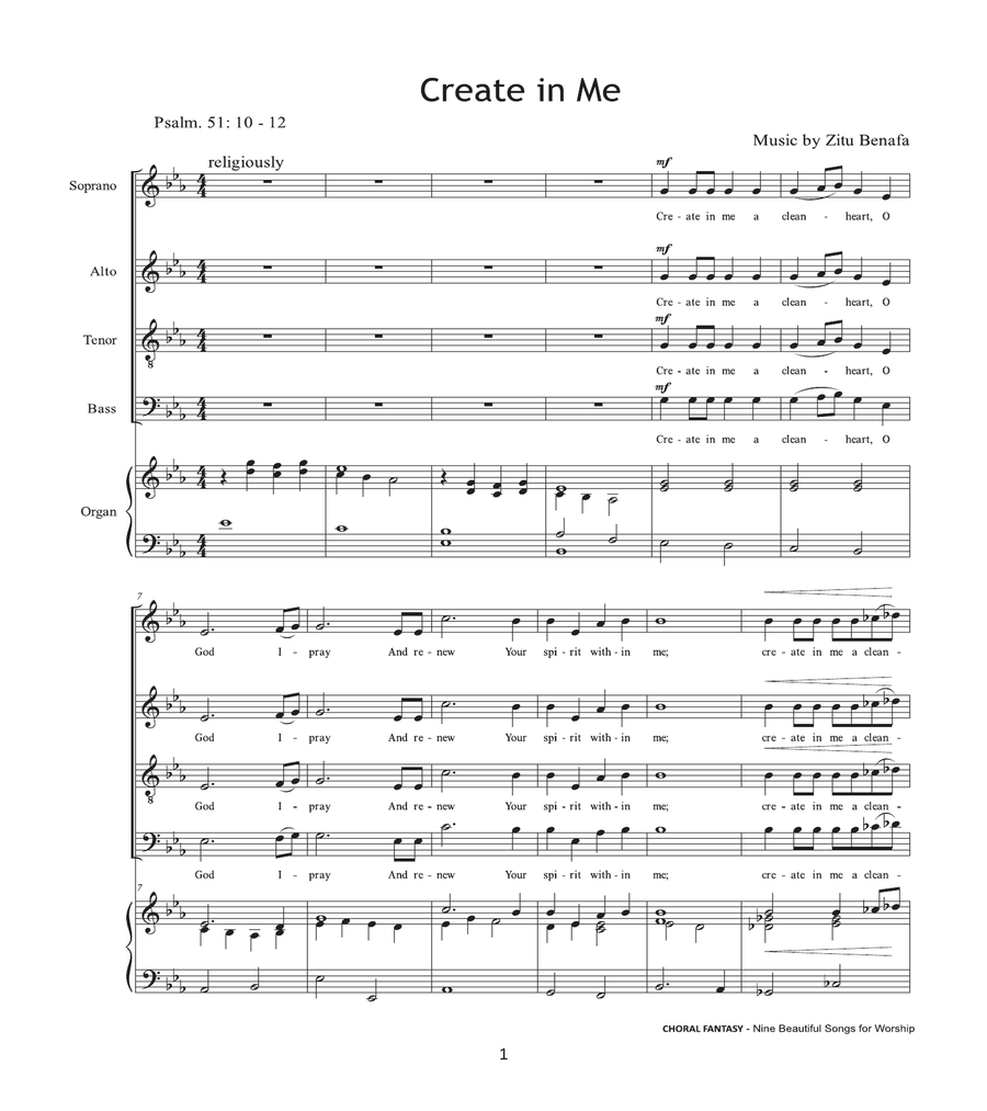 Choral Fantasy 4-Part scores gallery preview page 5
