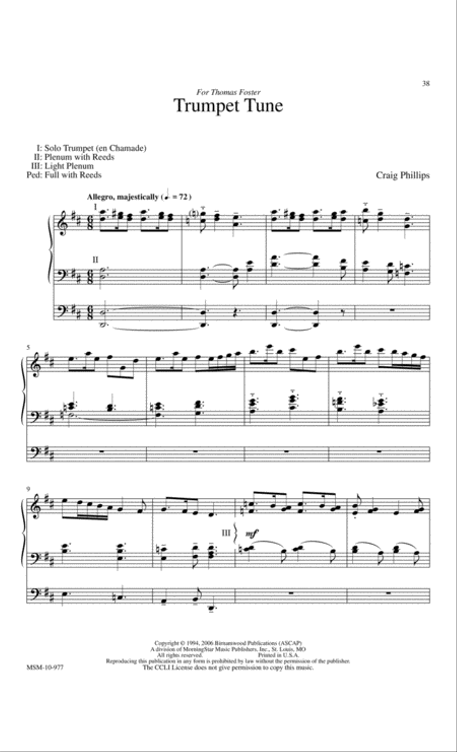 Trumpet Tunes for Organ Trumpet Tunes for Organ Trumpet Solo scores gallery preview page 5