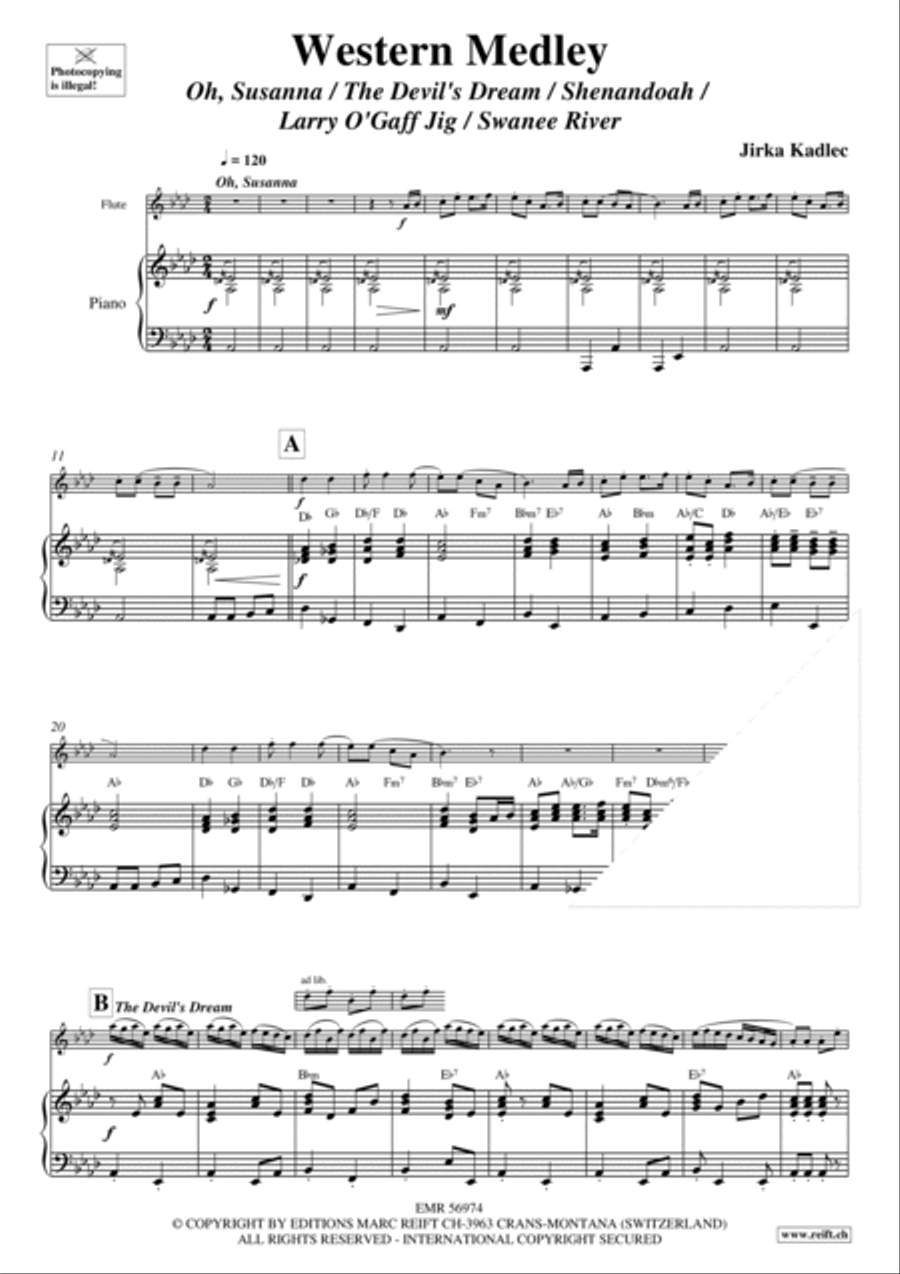Western Medley Flute Solo scores gallery preview page 4