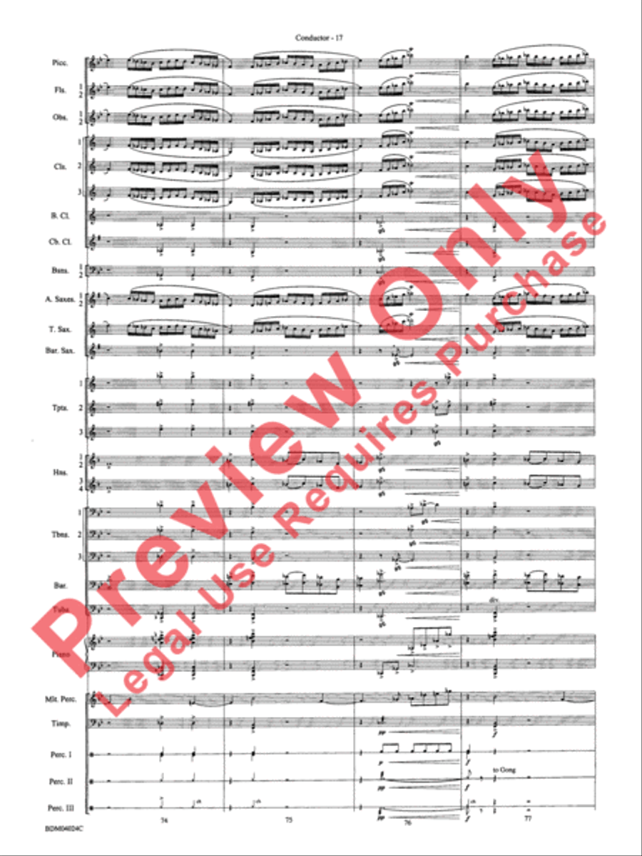 Ithaca (from The Odyssey (Symphony No. 2)) Concert Band scores gallery preview page 21