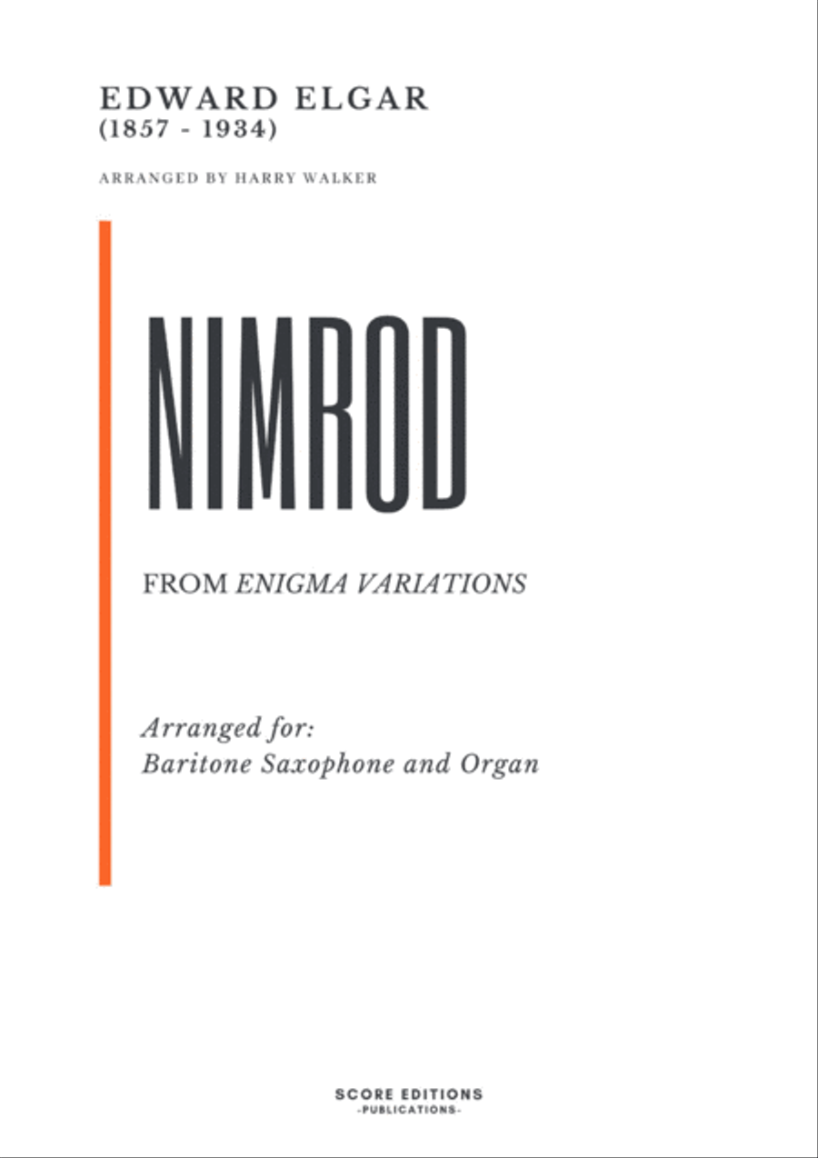 Elgar – Nimrod (for Baritone Sax and Organ) Woodwind Duet scores gallery preview page 1