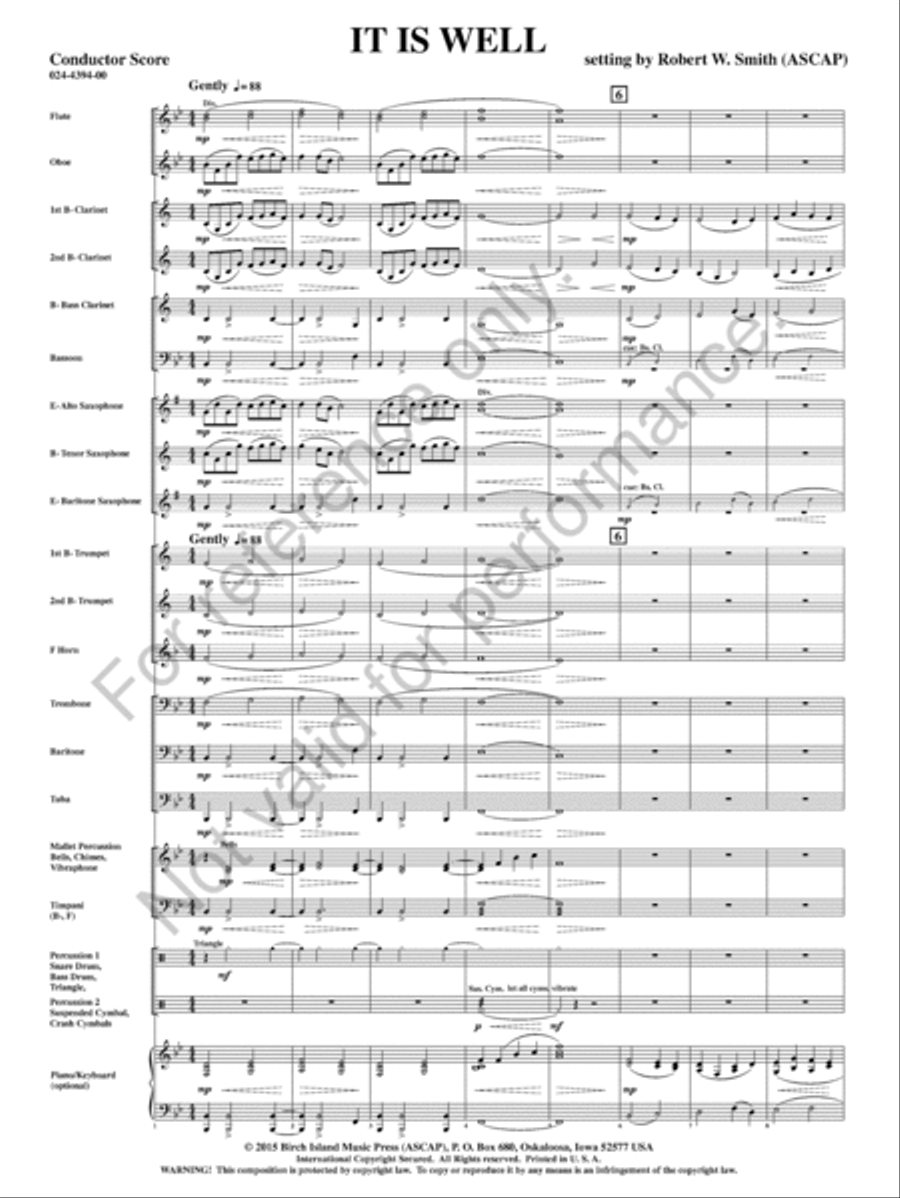 It Is Well It Is Well Concert Band scores gallery preview page 4
