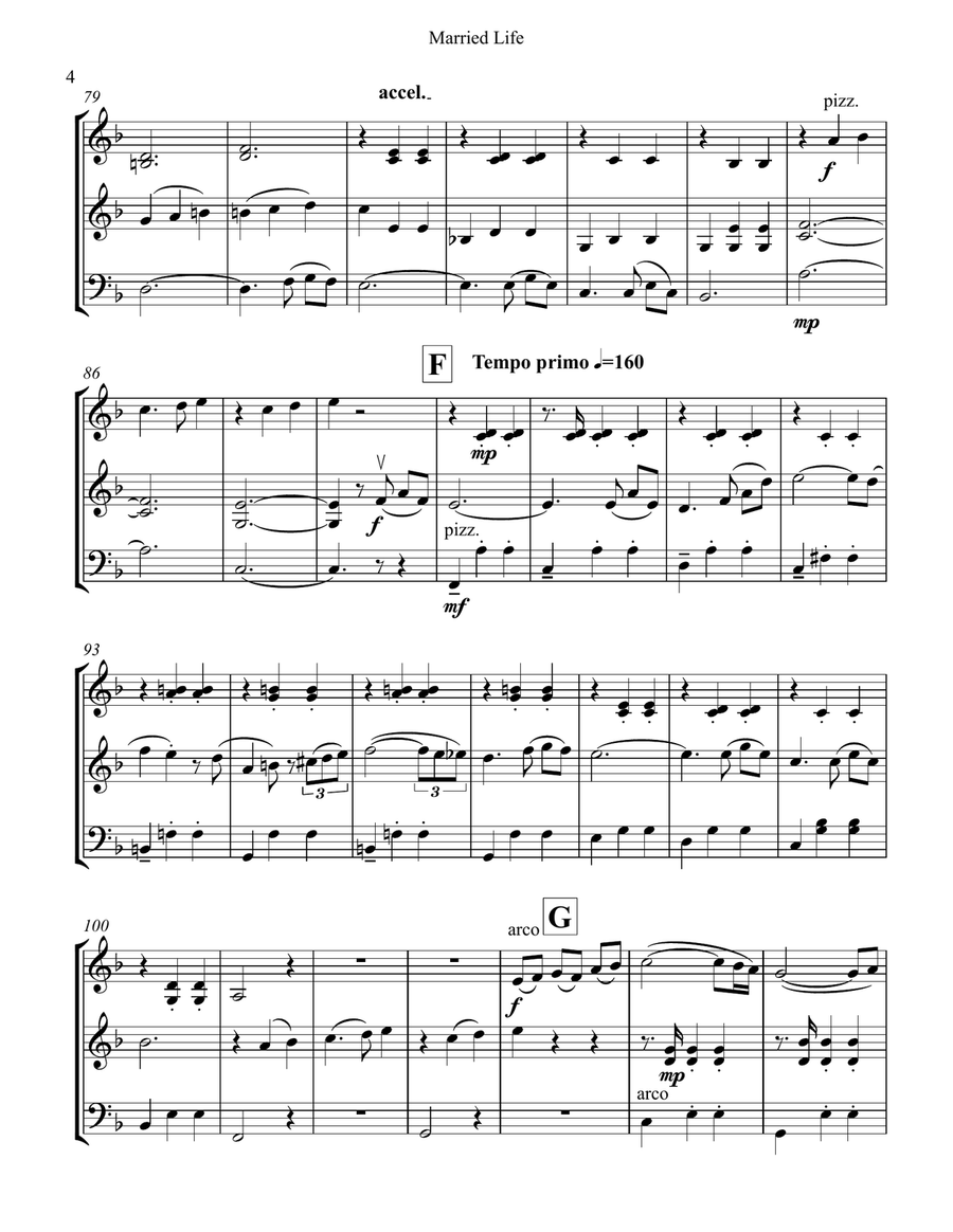Married Life String Trio scores gallery preview page 4