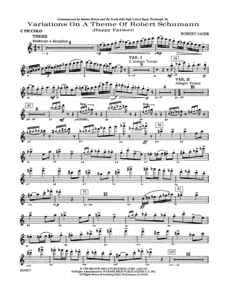 Variations on a Theme of Robert Schumann: Piccolo