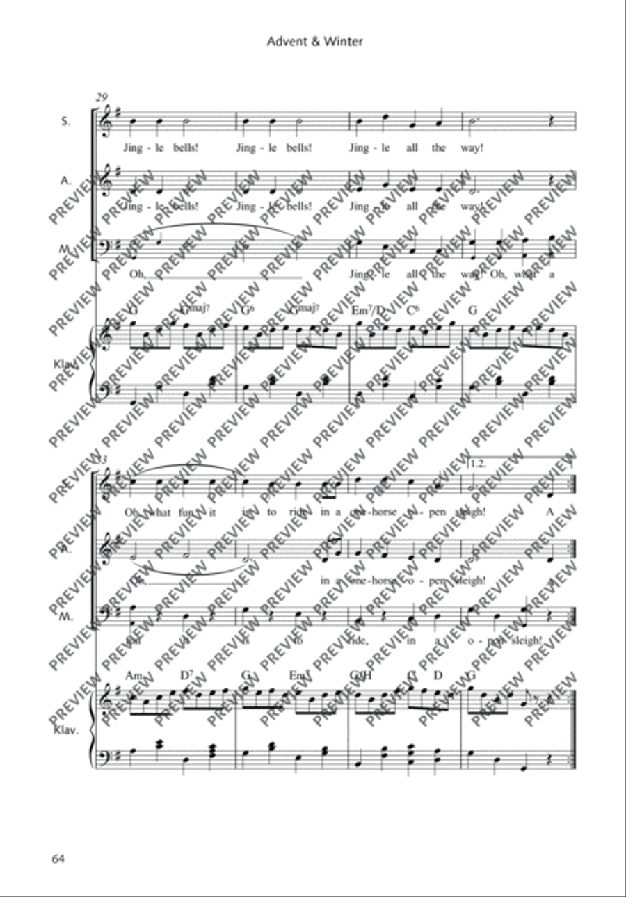 Jingle Bells 3-Part scores gallery preview page 5