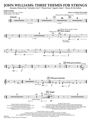 John Williams: Three Themes for Strings (arr. John Moss) - Percussion