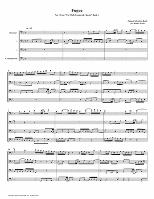 Fugue 01 from Well-Tempered Clavier, Book 1 (Bassoon Quartet)