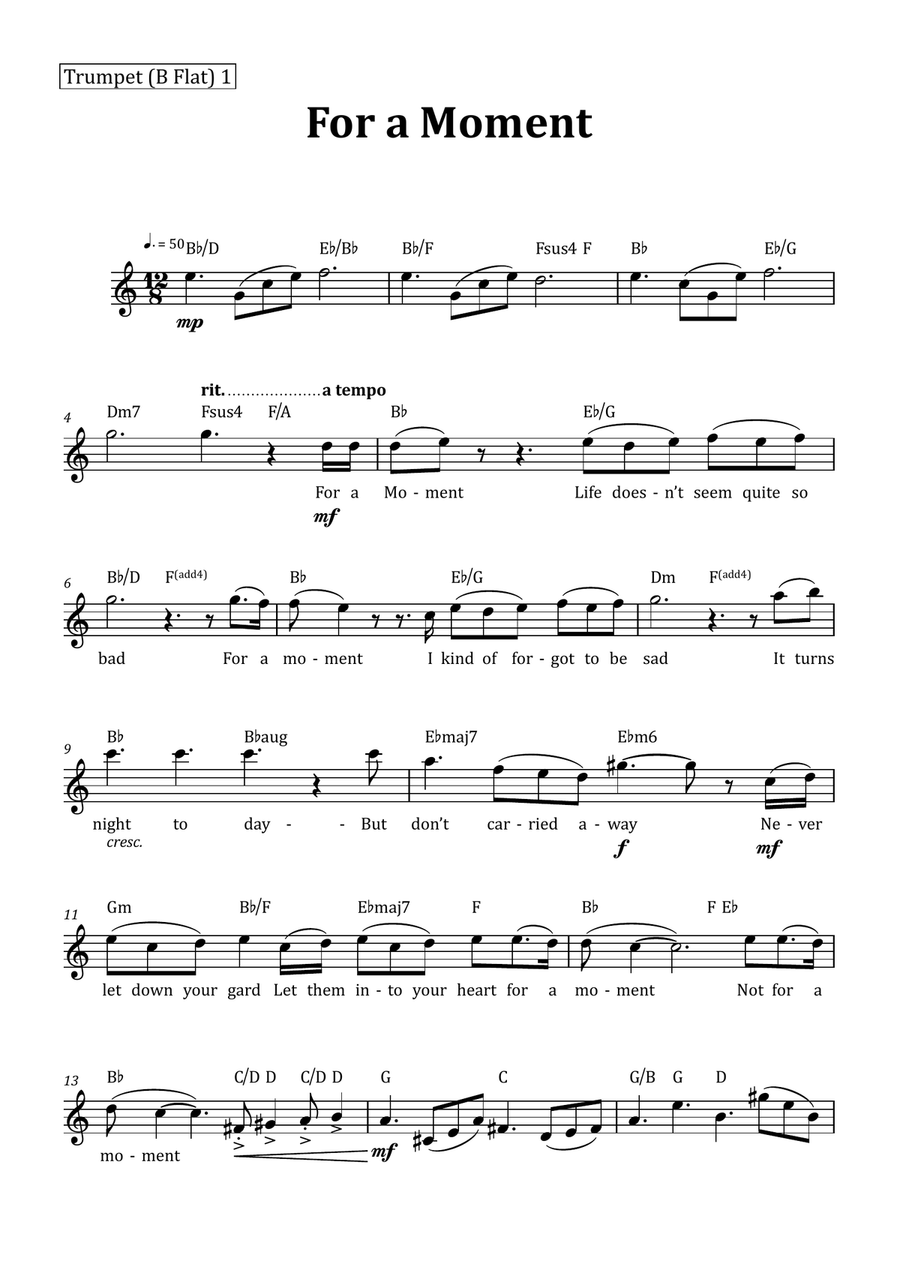 For A Moment Brass Quintet scores gallery preview page 6