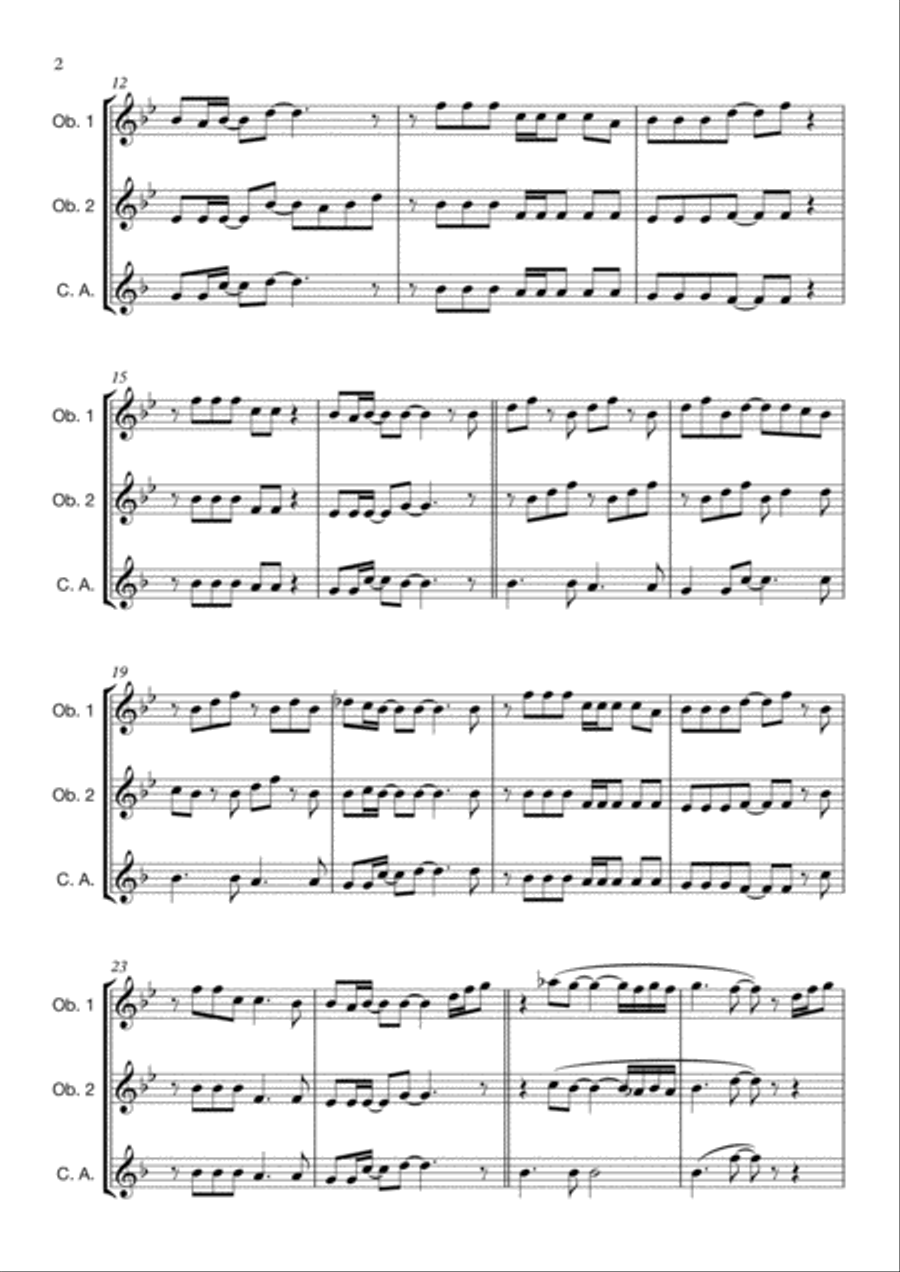 Seasons Of Love Woodwind Trio scores gallery preview page 2