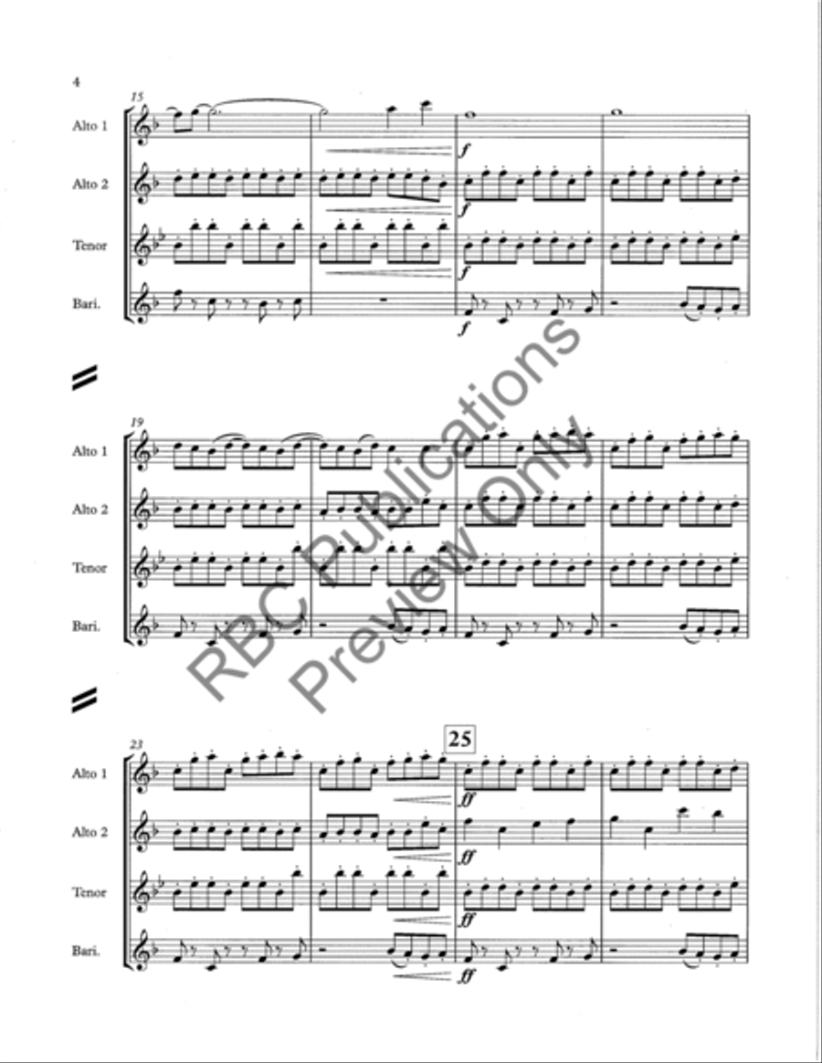 Dream Saxophone Quartet Dream Saxophone Quartet Saxophone Quartet scores gallery preview page 5