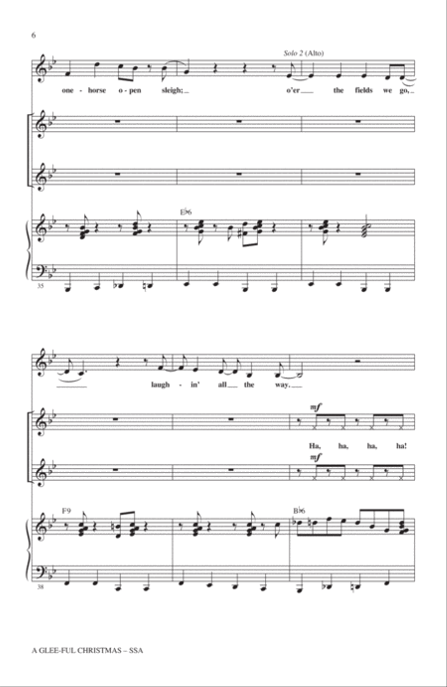 A Glee-ful Christmas (Choral Medley)(arr. Mark Brymer) SSA scores gallery preview page 5