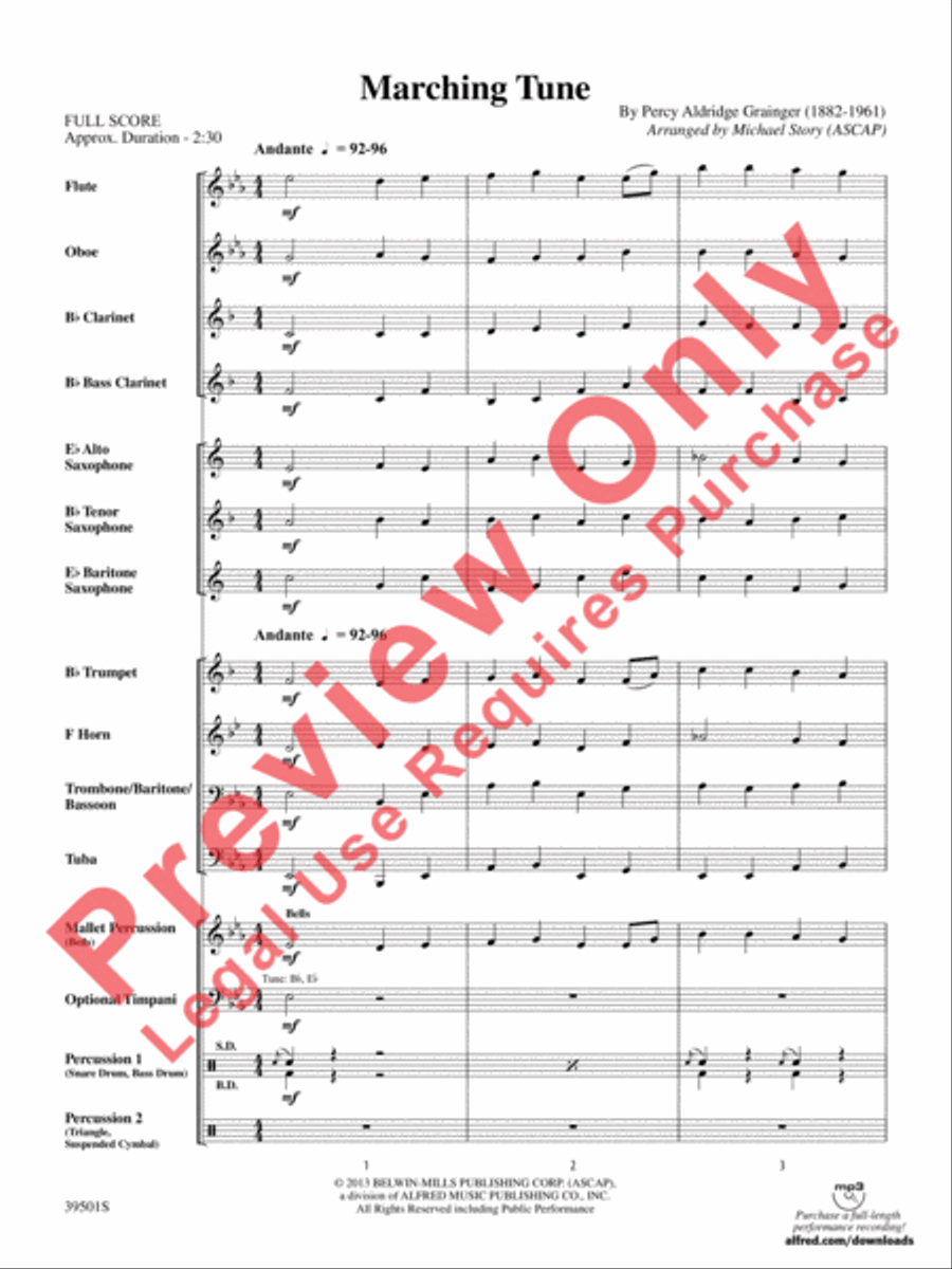 Marching Tune Concert Band scores gallery preview page 3
