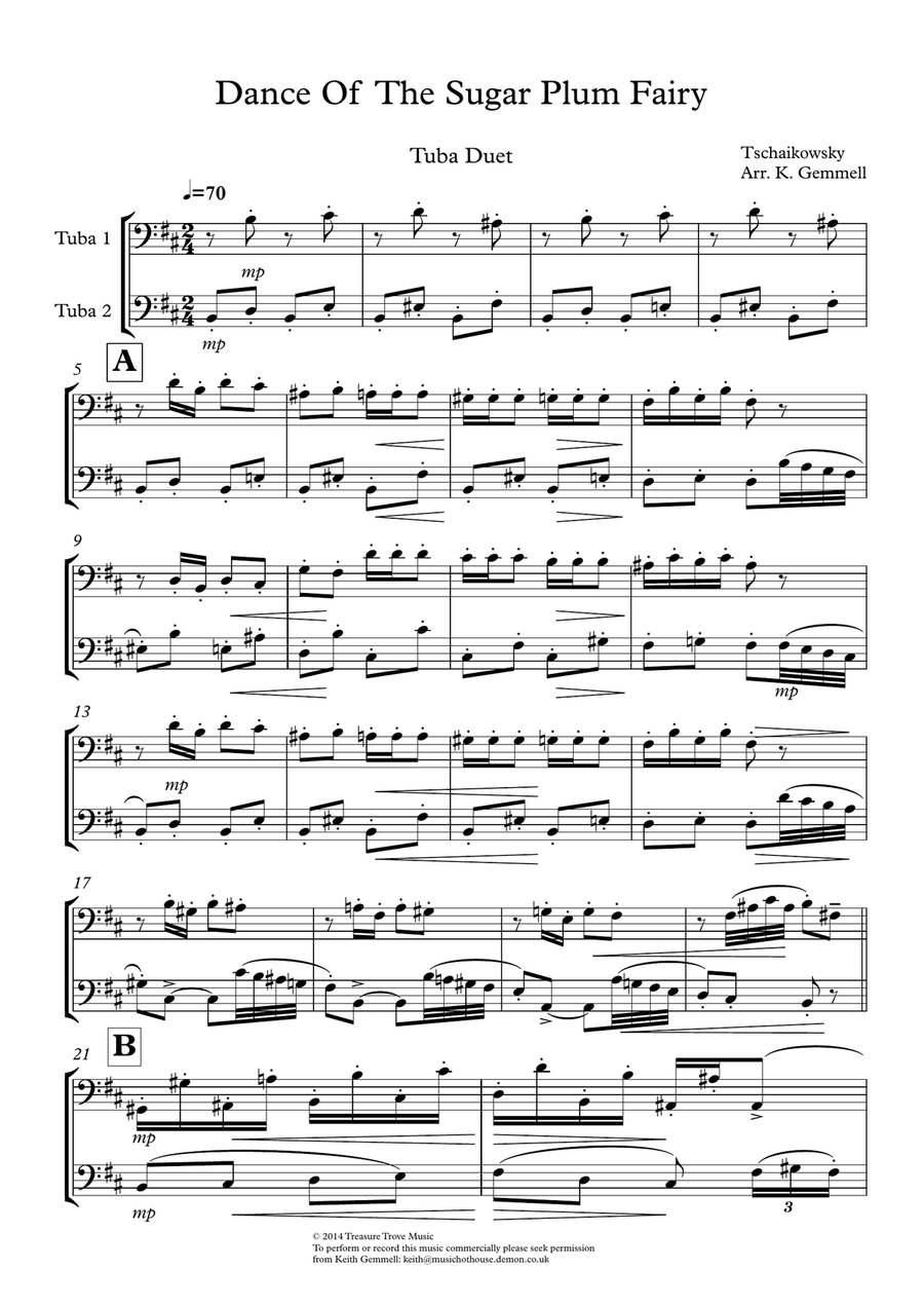 Dance Of The Sugar Plum Fairy: Tuba Duet Brass Duet scores gallery preview page 1