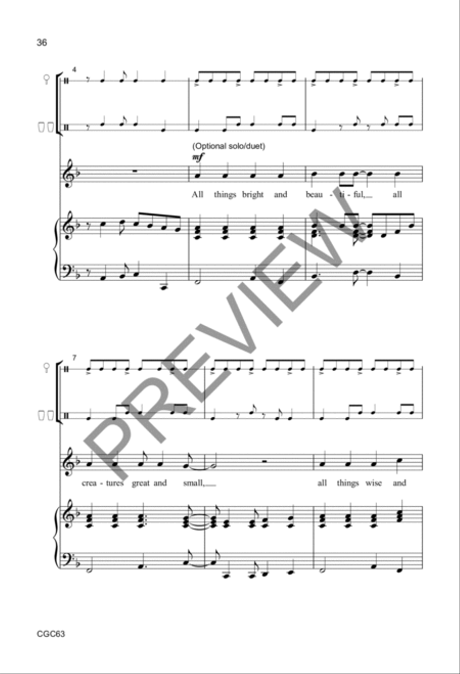 In the Image Preview Kit (Score & CD) Unison Choir scores gallery preview page 17