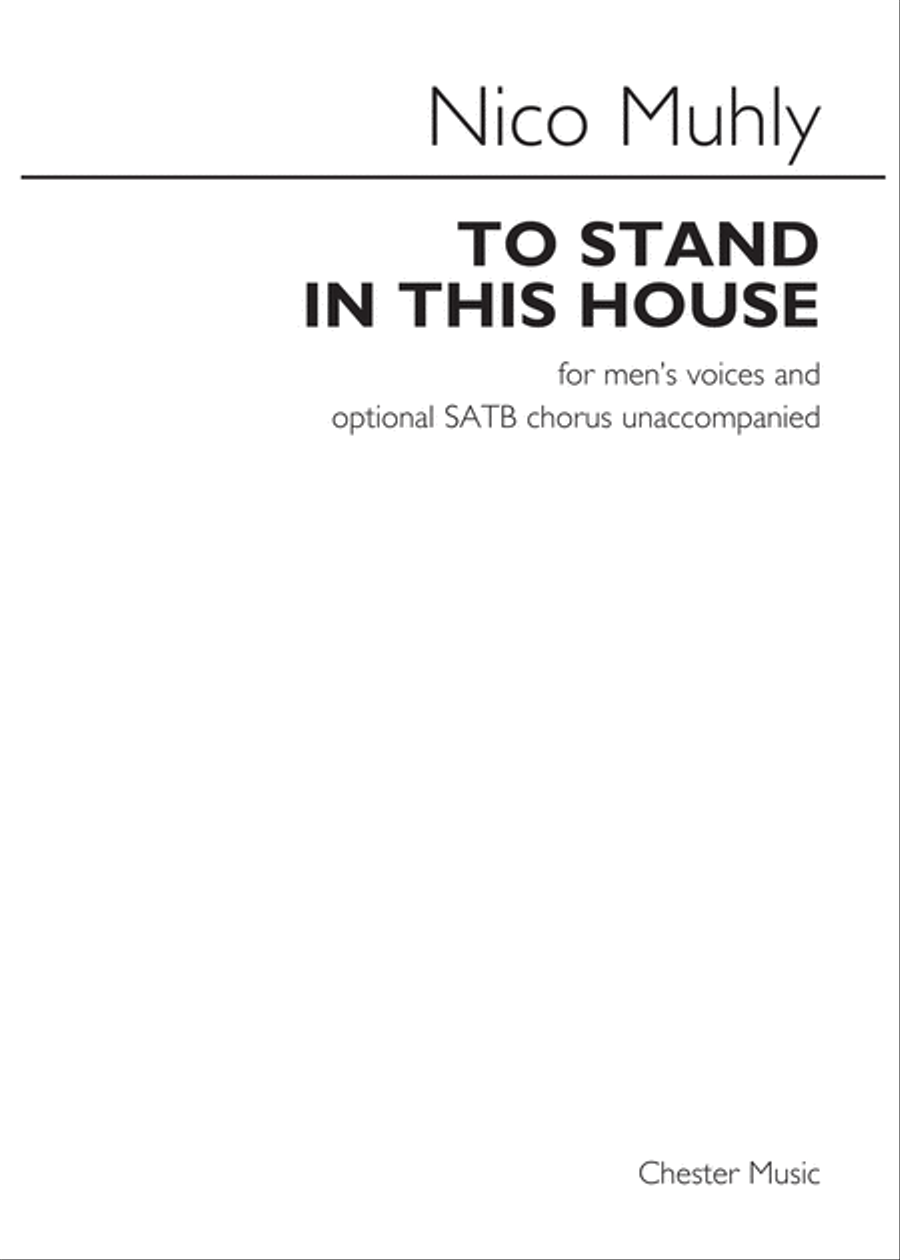 To Stand In This House Men's Voices 4-Part scores gallery preview page 1