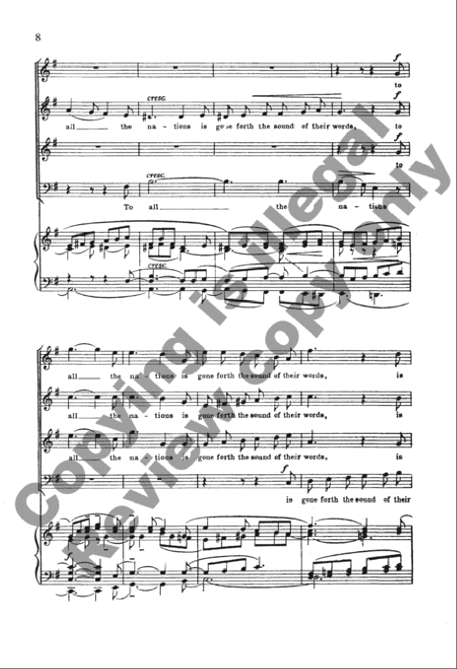 St. Paul: How Lovely Are the Messengers 4-Part scores gallery preview page 8