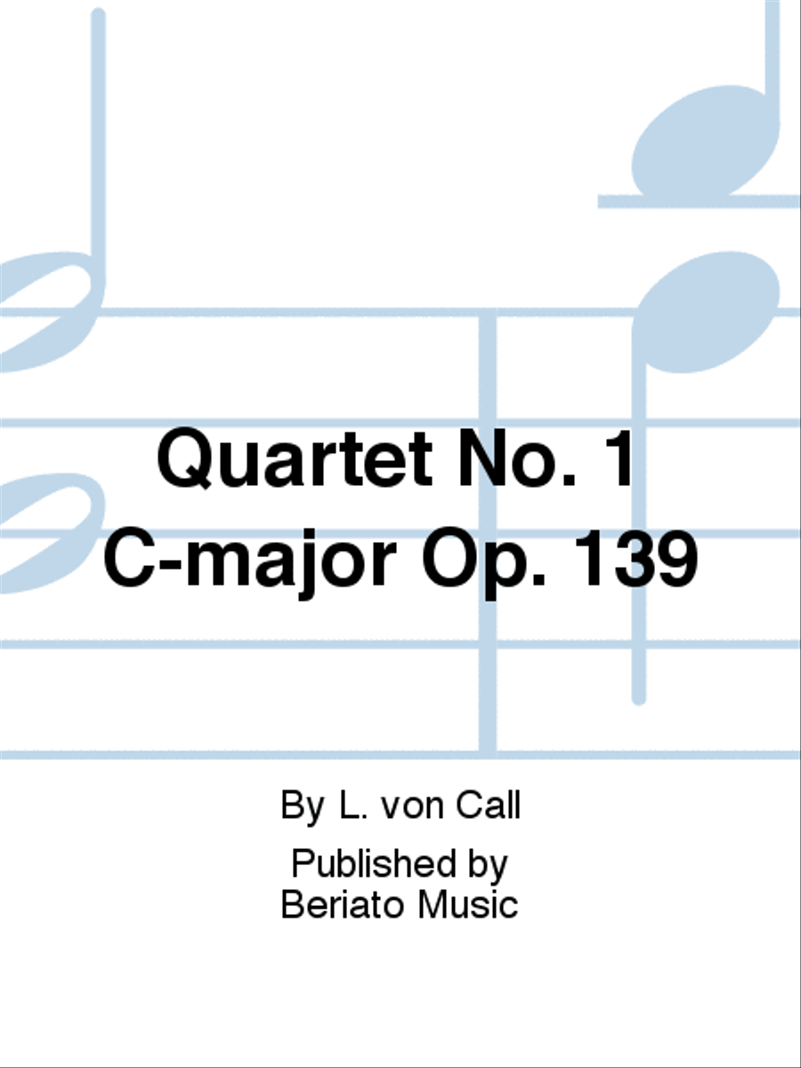Quartet No. 1 C-major Op. 139 String Quartet scores gallery preview page 1