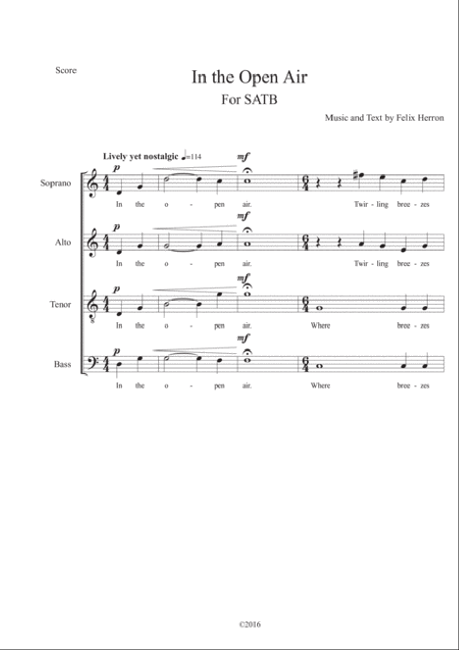 In the Open Air 4-Part scores gallery preview page 1