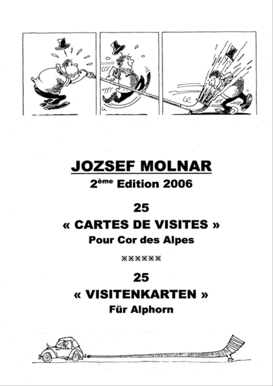 25 Cartes de Visites 25 Cartes de Visites Alphorn scores gallery preview page 2