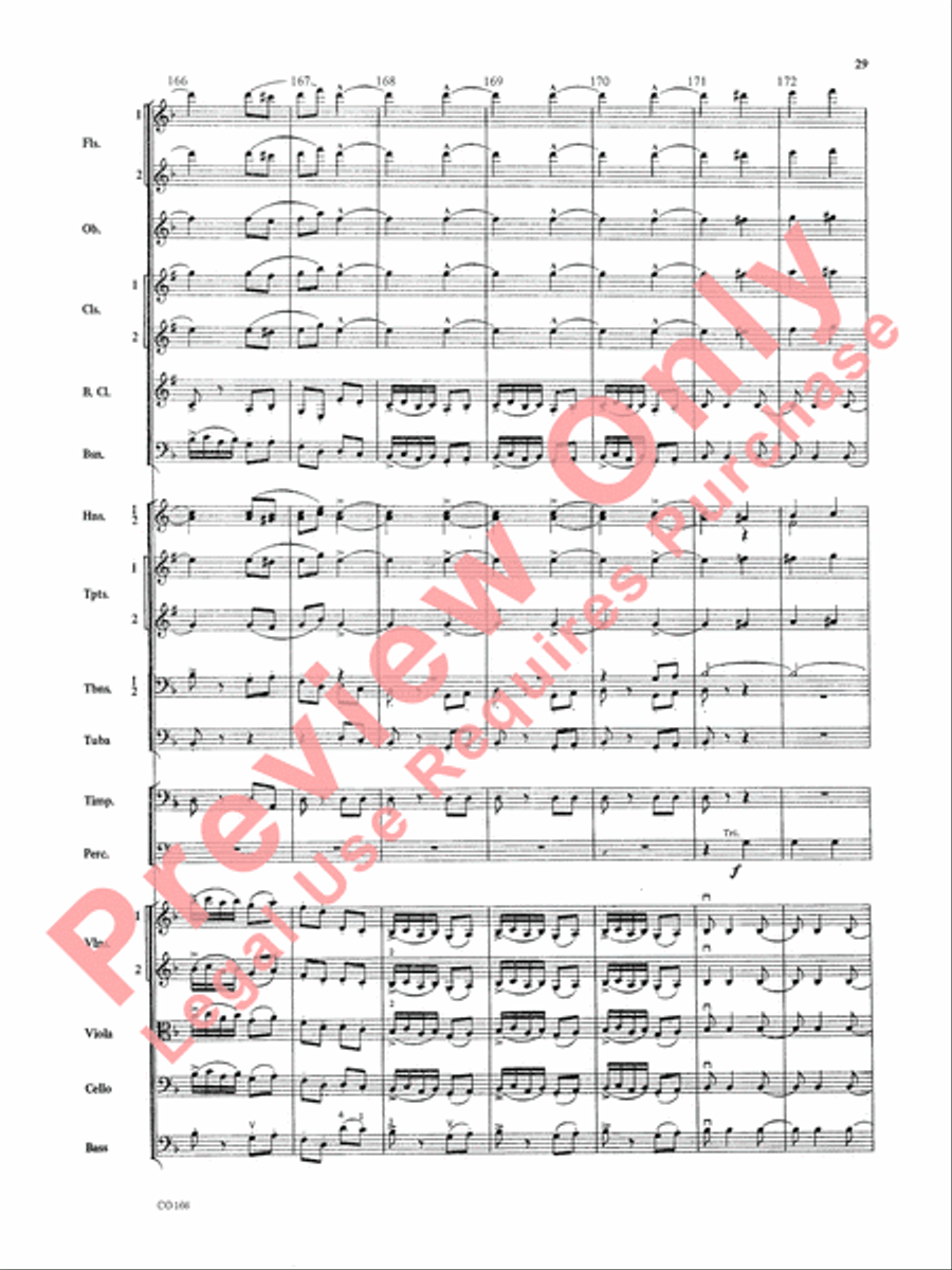 Bacchanale from Samson & Delilah (Score Only) Full Orchestra scores gallery preview page 32