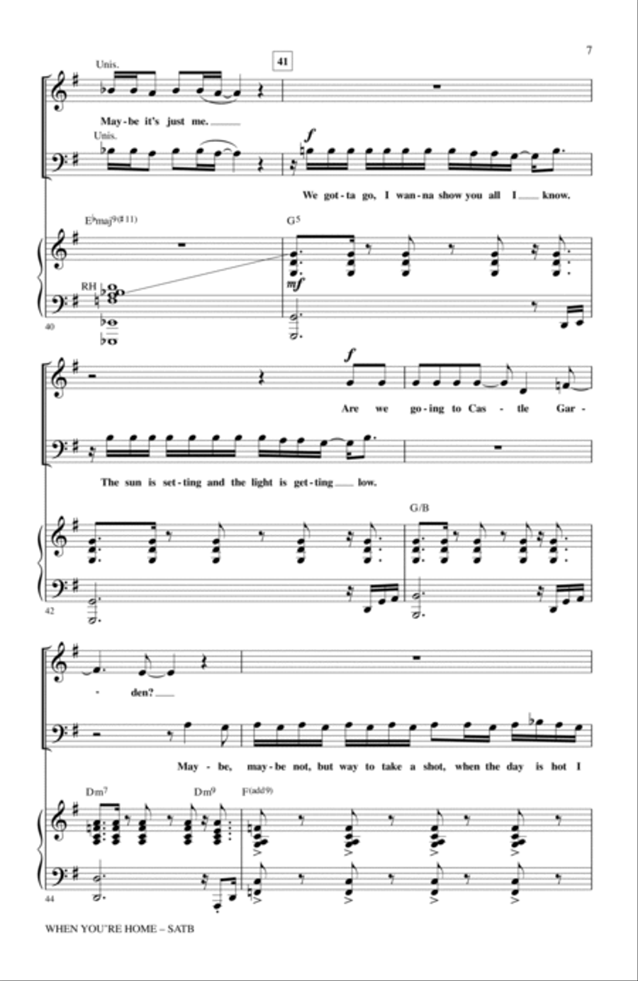When You're Home (from In The Heights) (arr. Mark Brymer) 4-Part scores gallery preview page 6