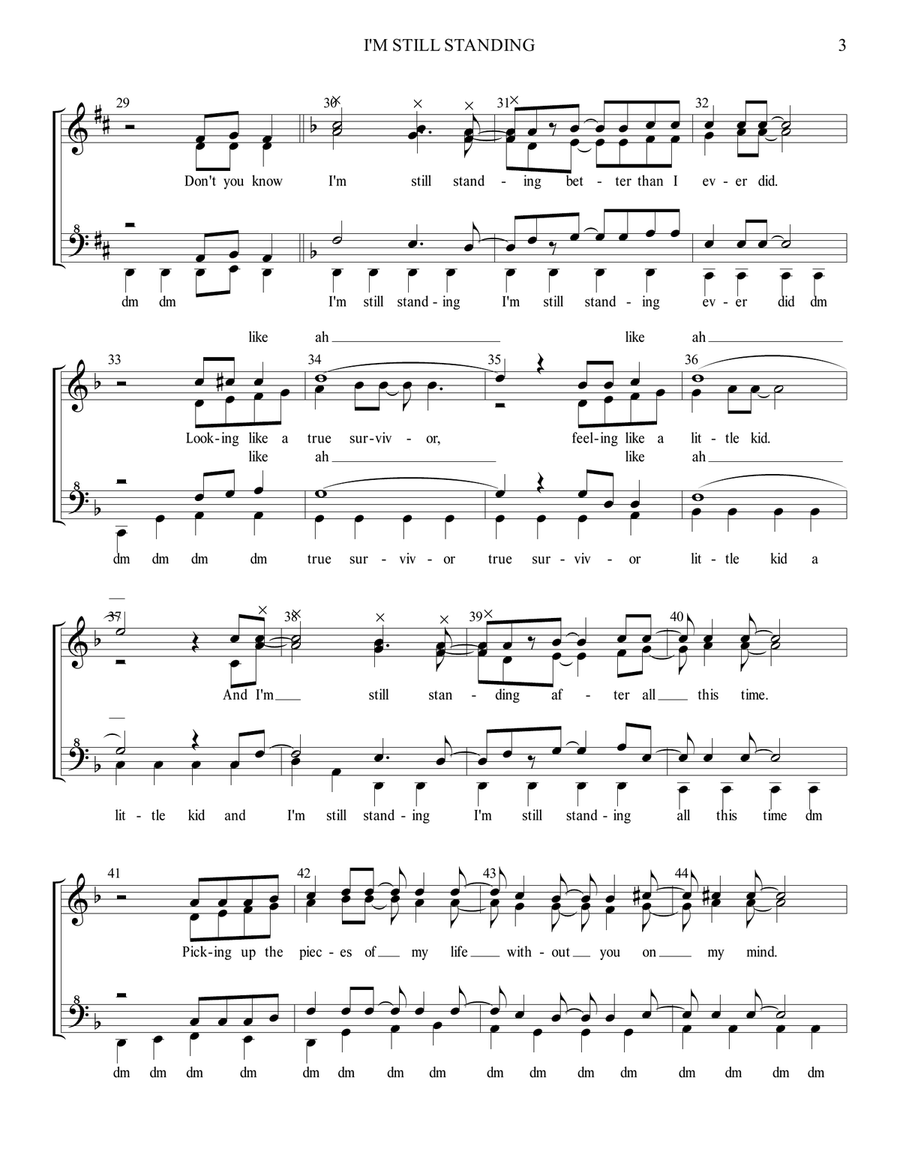 I'm Still Standing SSAA scores gallery preview page 3