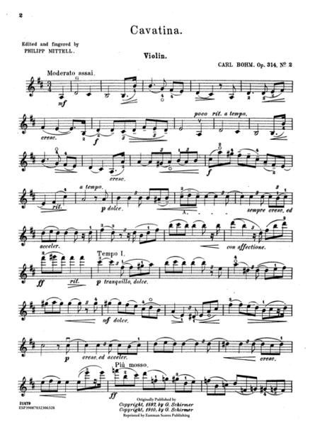 Cavatina op. 314, no. 2