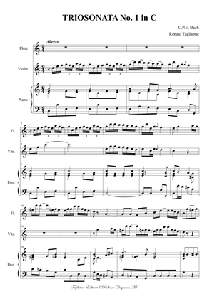 Bach, CPE - TRIO SONATA FOR FL.VL.+BC in C major, WQ 147