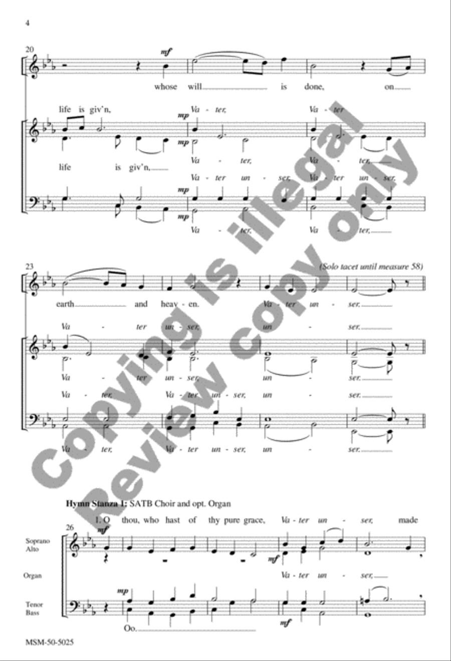 I Rest within God's Gentle Arms (Vater unser) 4-Part scores gallery preview page 15