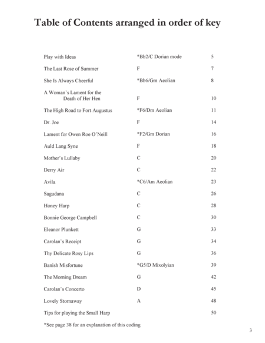 Songs for the Small Harp Harp scores gallery preview page 4