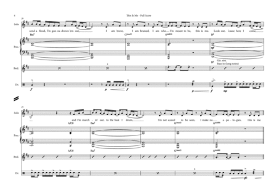 This Is Me Choir scores gallery preview page 6