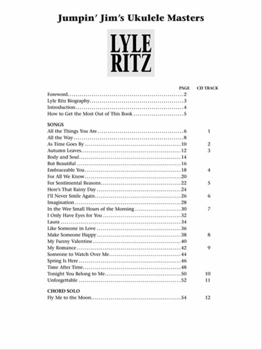Jumpin' Jim's Ukulele Masters: Lyle Ritz Ukulele scores gallery preview page 3