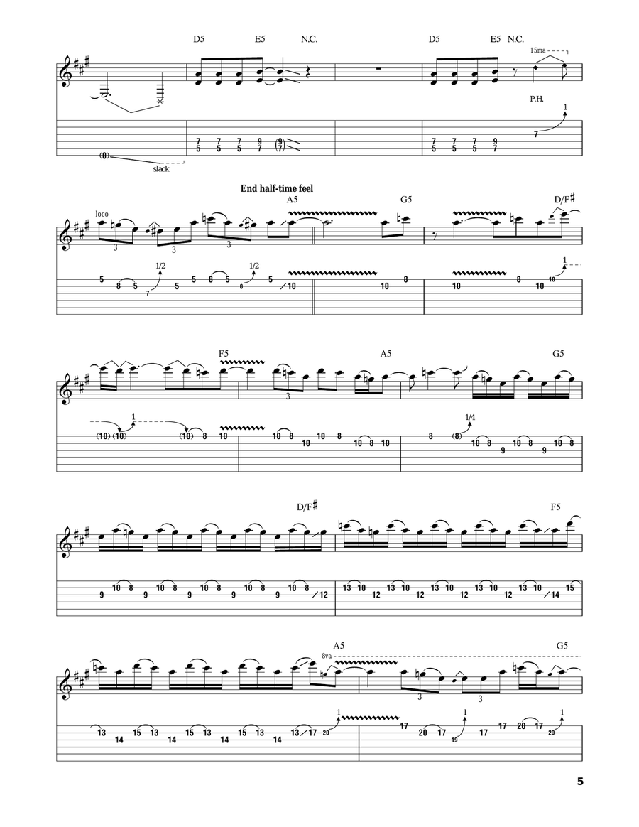 Linus And Lucy Electric Guitar scores gallery preview page 5