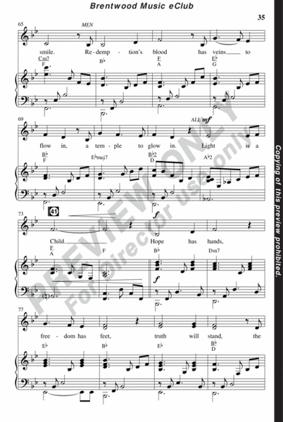 Glory To The Newborn King (Choral Book) image number null