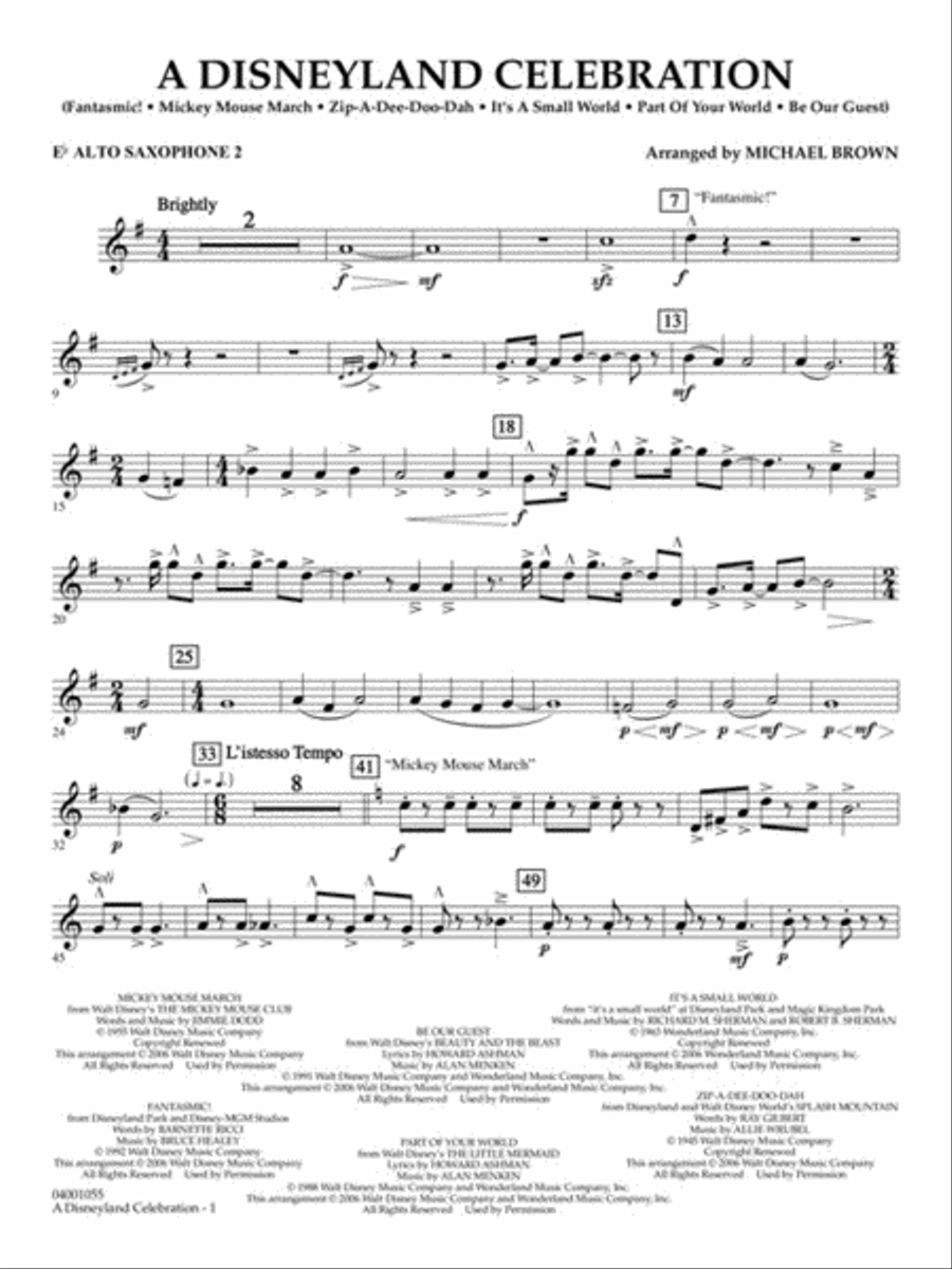 A Disneyland Celebration Concert Band scores gallery preview page 7