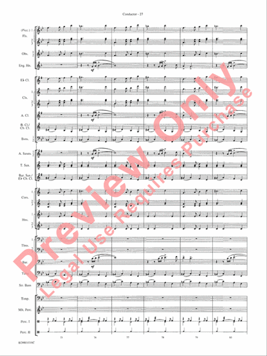 Fanfare and Allegro Concert Band scores gallery preview page 30
