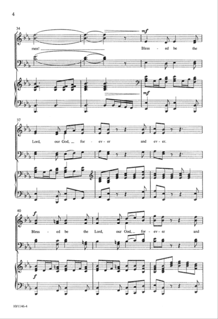 Blessed Be Our Lord Divisi scores gallery preview page 4