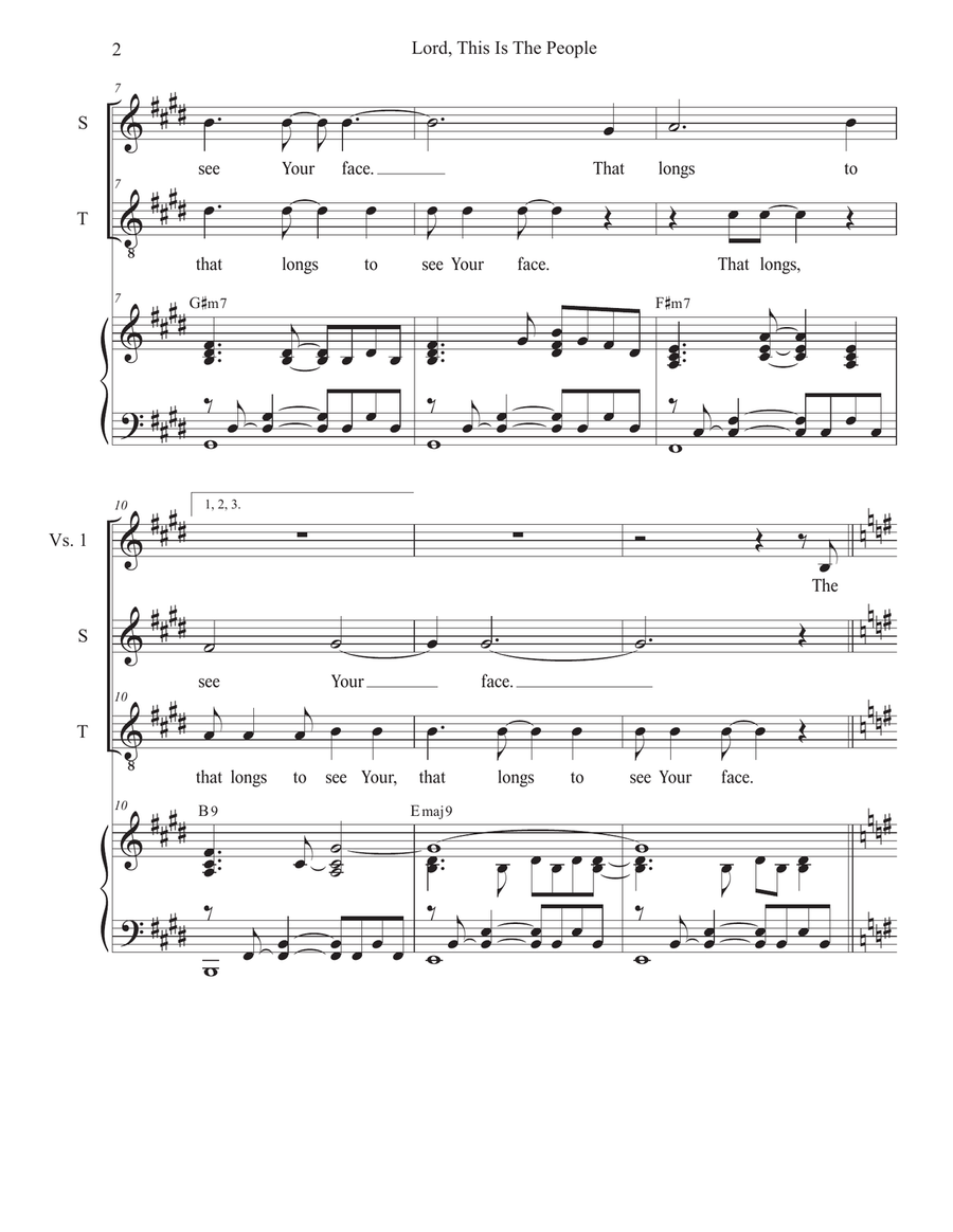 Lord, This Is The People (Duet for Soprano and Tenor solo) Tenor Voice scores gallery preview page 2